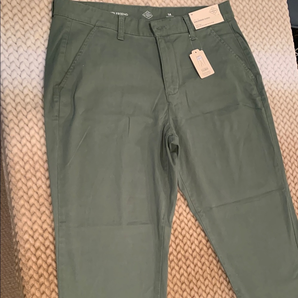 St. John's Bay Green Girlfriend Chino mid-rise
